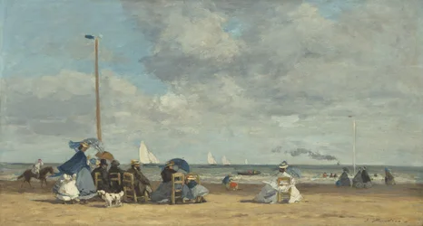 Plage à Trouville, 1864-5